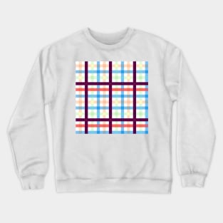 Clan Geometric Tartan,Checkered Crewneck Sweatshirt